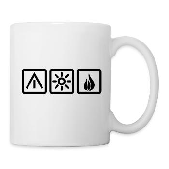 Tent sun fire - Mug - white - Right