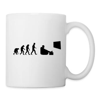 Fernsehen Bingewatching Serienmarathonevolution - Tasse - Weiß - Rechts