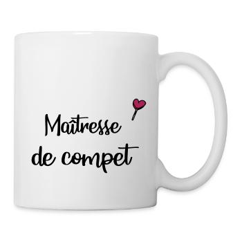 Maîtresse de compet - Mug blanc - blanc - Droite