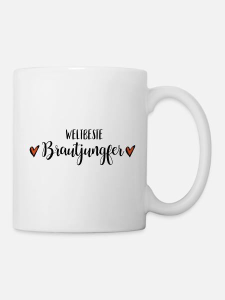 Beste Brautjungfer Hochzeit Geschenk Dankeschön - Tasse - Weiß