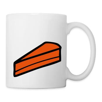 un dessin d'une part de gâteau - Mug blanc - blanc - Droite