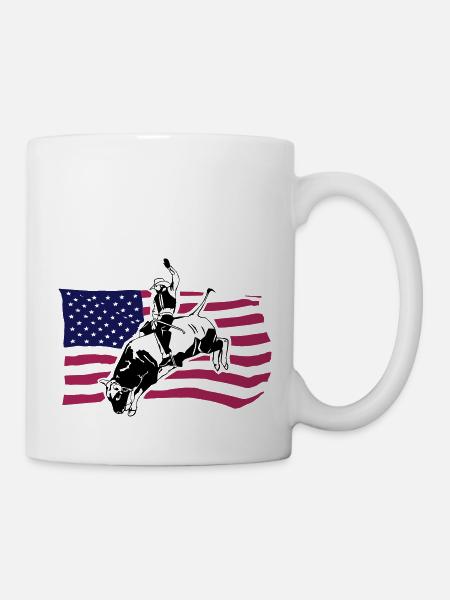 Western Rodeo - Bullrider - Tasse - Weiß