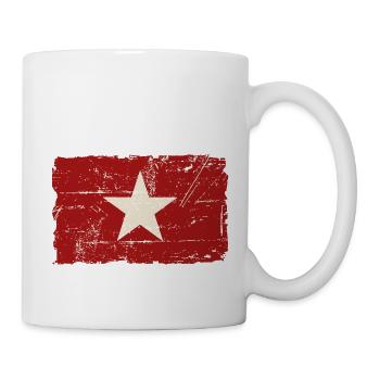 Vietnam Vintage Flag - Mug blanc - blanc - Droite