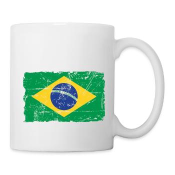 Brazil Vintage Flag - Mug blanc - blanc - Droite