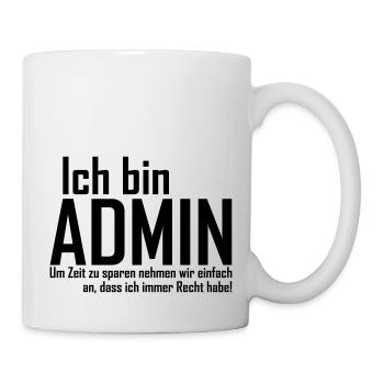 admin - Tasse - Weiß - Rechts