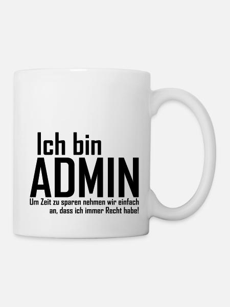 admin - Tasse - Weiß