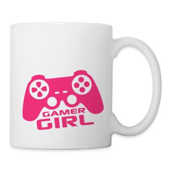 gamer girl mädchen frau weiblich controller - Tasse - Weiß - Rechts