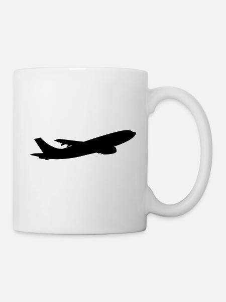 flugzeug - Tasse - Weiß