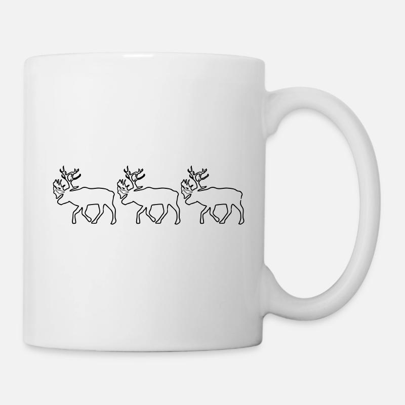 Caribou - Reindeer- xmas - Mug blanc - blanc