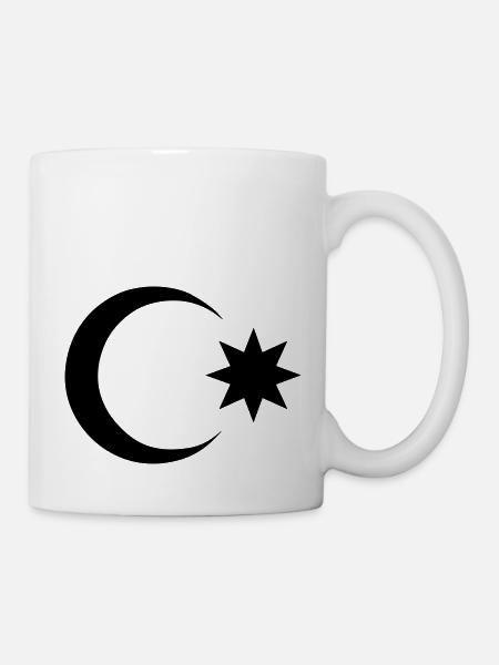 azerbajdzjans flagga vapen logotyp azerbajdzjan - Mug blanc - blanc