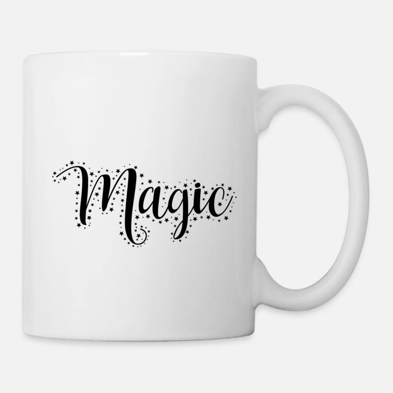 Lettering Magic star black - Mug - white