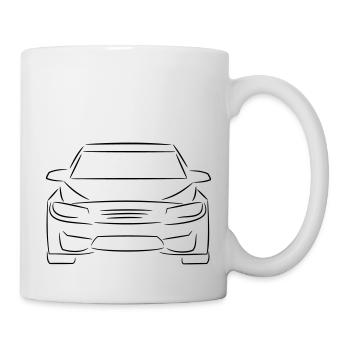 I love beautiful cars - Mug - white - Right