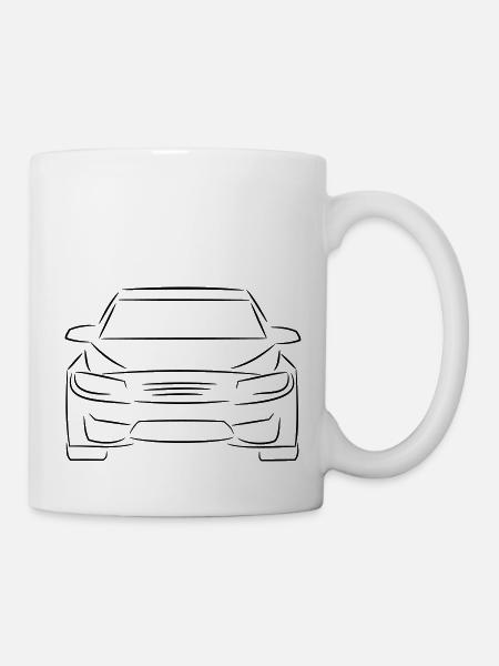 I love beautiful cars - Mug - white
