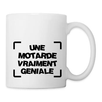 Moto / Motard / Motarde / Biker / Stunt / Cross - Mug blanc - blanc - Droite