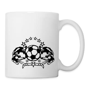 football cougar logo sport ballon - Mug blanc - blanc - Droite