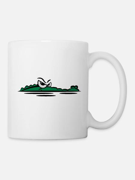 Krokodil lauern wasser - Tasse - Weiß