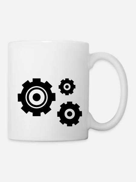 zahnraeder - Tasse - Weiß