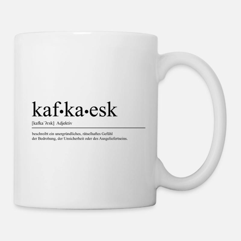 Kaf-ka-esk black - Tasse - Weiß
