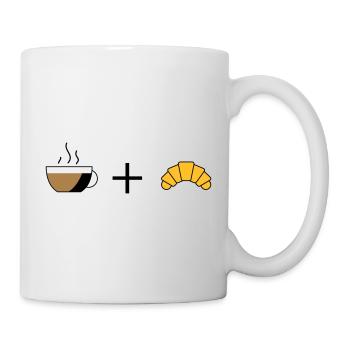 Café et croissant - Mug blanc - blanc - Droite