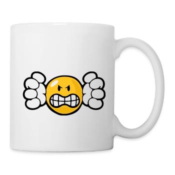 Smiley Anger Unforgiving - Tasse - Weiß - Rechts