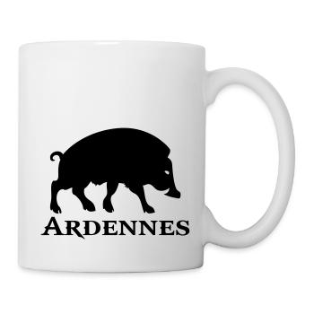 symbole blason sanglier Ardennes - Mug blanc - blanc - Droite