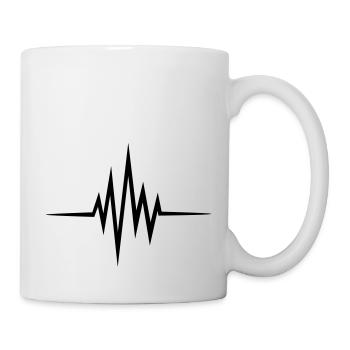 Pulse, frequency, heartbeat, music, heart rate, dj - Mug - white - Right