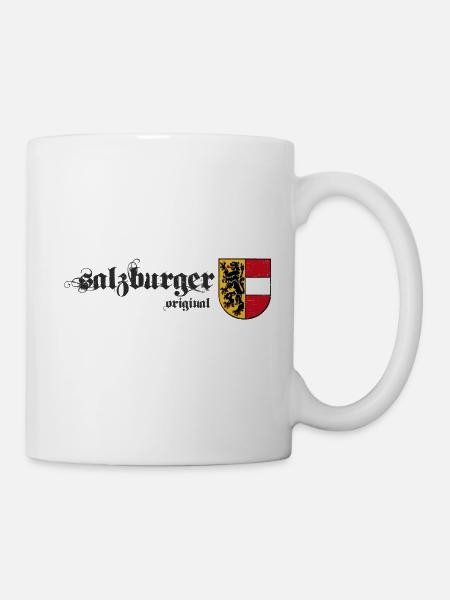 Original Salzburger Wappen Geschenk Salzburg - Tasse - Weiß