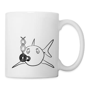 Kiffen joint hai witty - Mug - white - Right