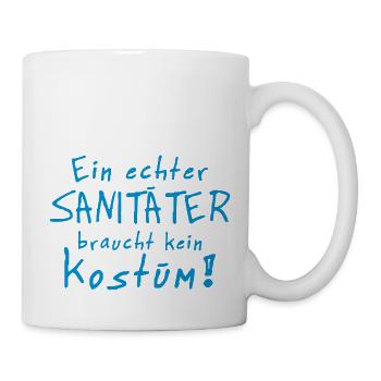ein echter sanitäter kostüm - Tasse - Weiß - Rechts