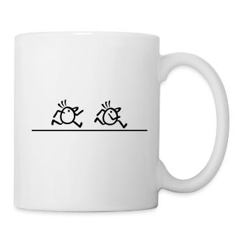 Marathon runner Fast lane - Mug - white - Right