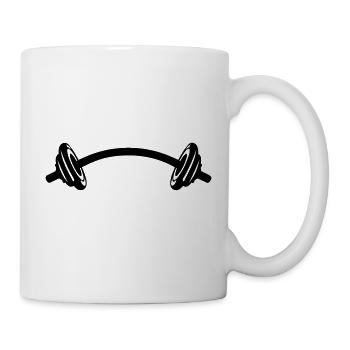 Dumbbell bodybuilding twisted 2 - Mug - white - Right