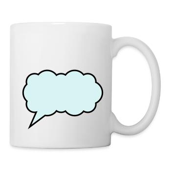cloud bubble design - Mug - white - Right
