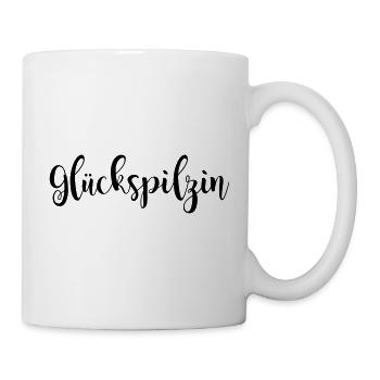 Glückspilzin Glückspilz Glück Frau im Glück - Tasse - Weiß - Rechts