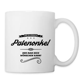 patenonkel allerbeste design - Tasse - Weiß - Rechts