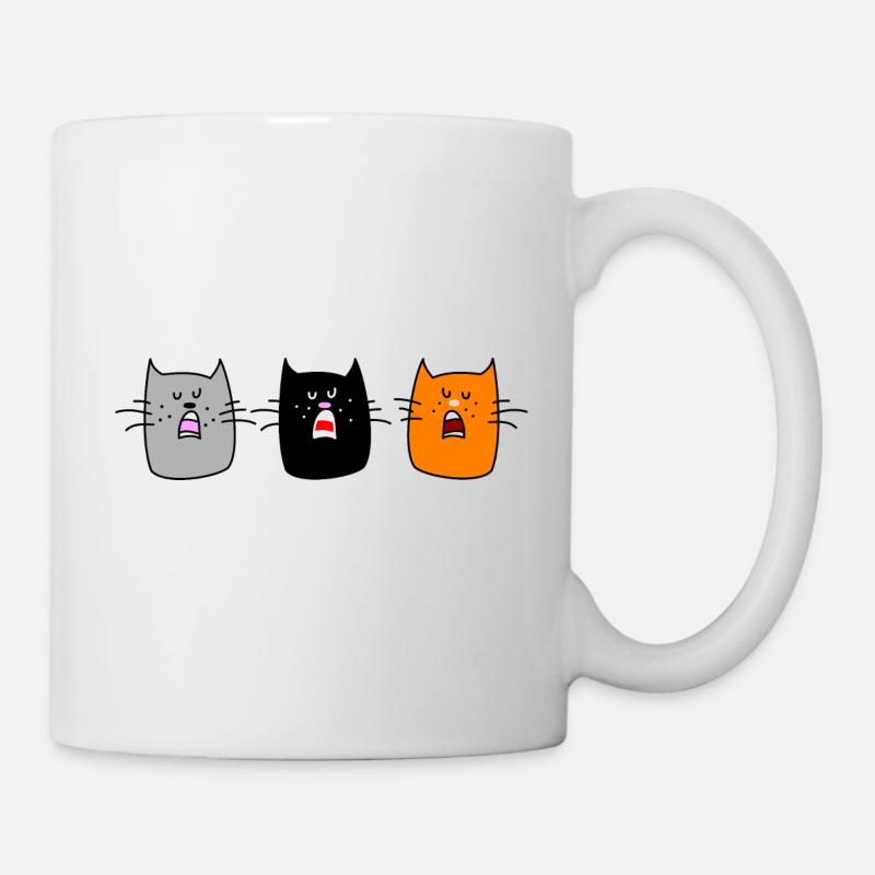 Katzenkonzert (b) - Tasse - Weiß