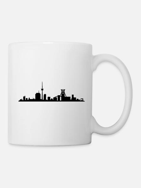 Skyline Essen - Tasse - Weiß