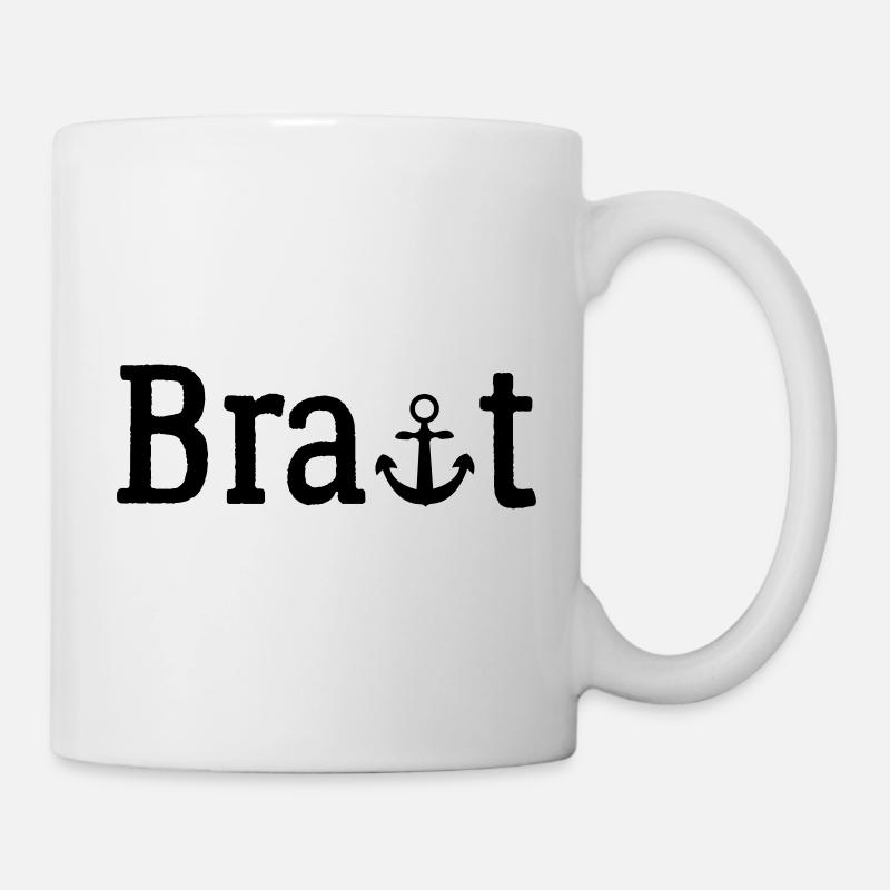Braut Outfit | Maritim mit Anker | Junggesellinnen - Tasse - Weiß