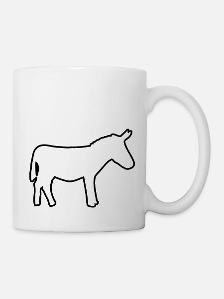 Donkey Logo Drawing - Mug - white