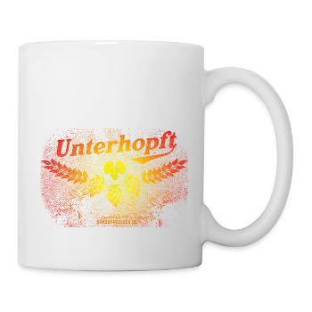 Unterhopft T-Shirt, distressed - Tasse - Weiß - Rechts