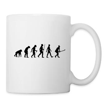 Evolution Hockey Spielerin Feldhockey Spieler Puls - Tasse - Weiß - Rechts