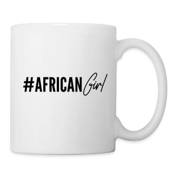 african girl hashtag - Tasse - Weiß - Rechts