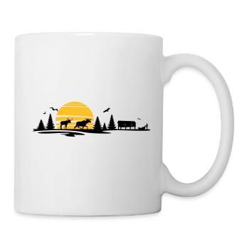 Landschaft - Schweden, Norwegen - Tasse - Weiß - Rechts
