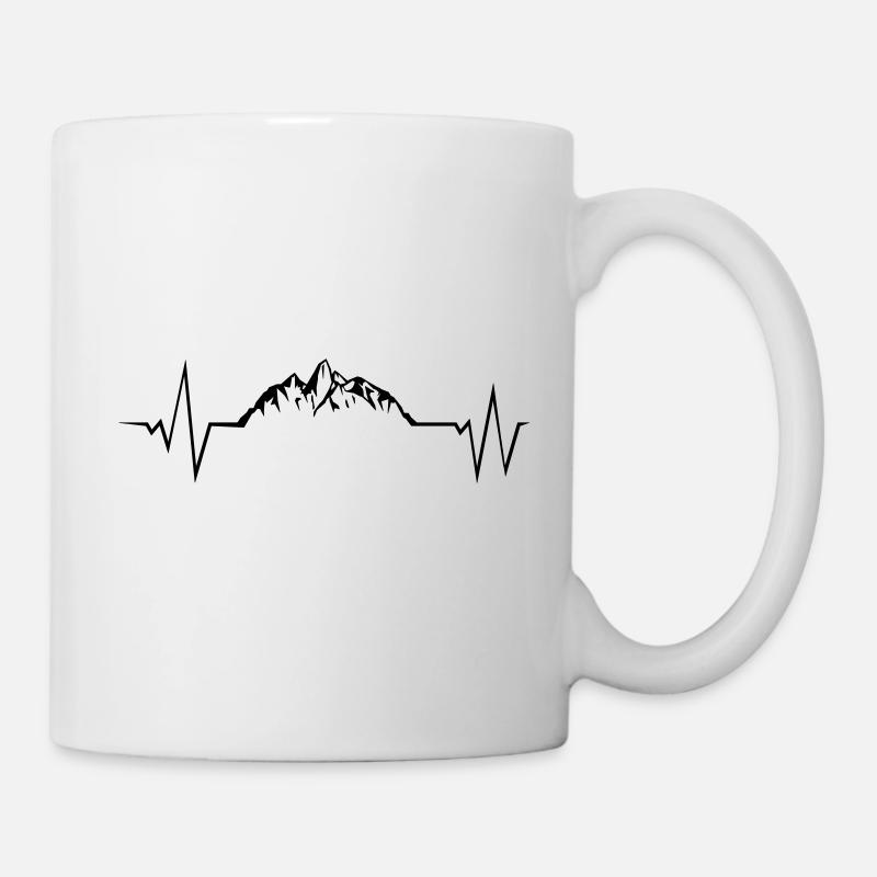 mountains puls - Tasse - Weiß