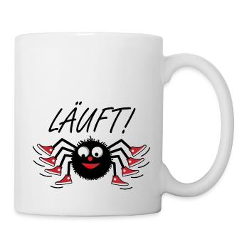 Spinne läuft - Tasse - Weiß - Rechts