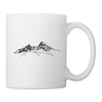 watzmann, Berchtesgaden, bayrische Alpen, Berg - Tasse - Weiß - Rechts