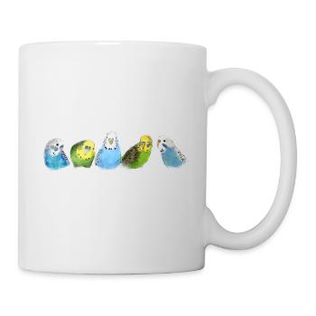 perruches - Mug blanc - blanc - Droite