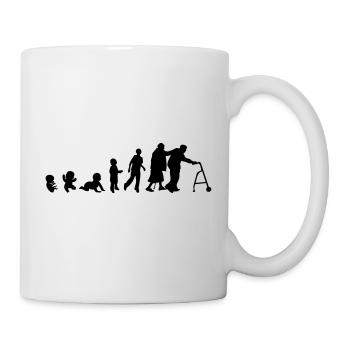 Evolution Mensch Mensch Alter - Tasse - Weiß - Rechts
