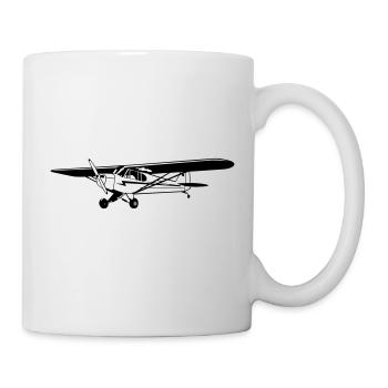 Piper Cub - Tasse - Weiß - Rechts