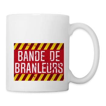 panneau insulte bande branleurs humour provocateu - Mug blanc - blanc - Droite