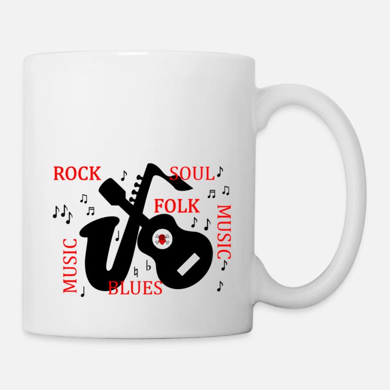 ROCK FOLK - Mug blanc - blanc
